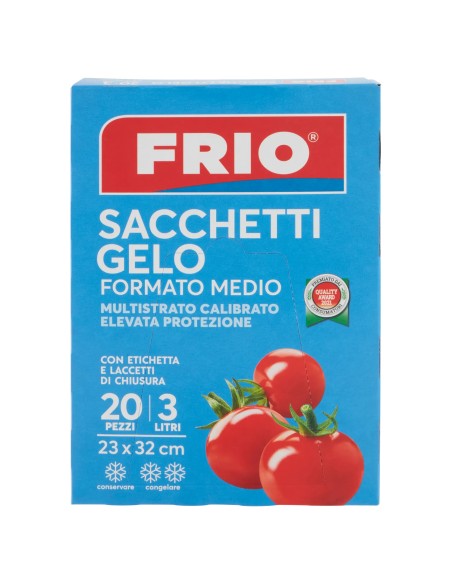 frio sacchi gelo formato medio - 3 litri - 23x32cm - 20 pezzi: tuttocasashop.live: carta & monouso
