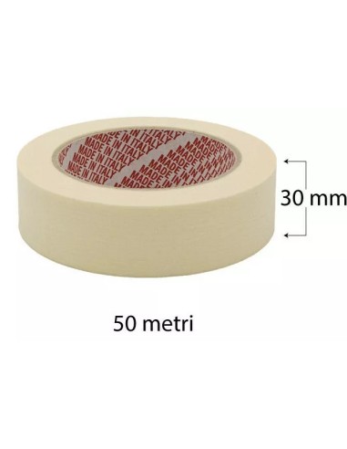lc nastro adesivo di carta 30mm x 50 metri - gommata incollante a solvente: tuttocasashop.live: altro - bazar