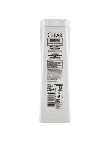clear shampoo antiforfora - 225ml - sport - idratazione quotidiana: tuttocasashop.live: igiene e cura della persona