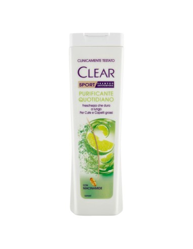 clear shampoo antiforfora - 225ml - sport - purificante quotidiano: tuttocasashop.live: igiene e cura della persona