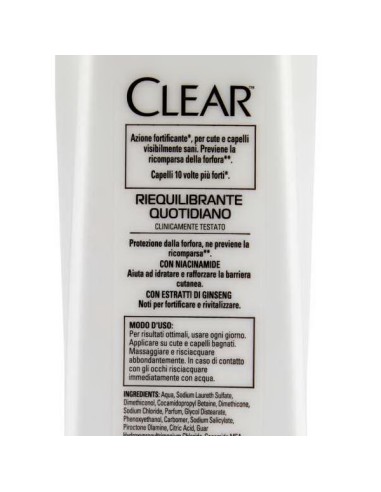 clear shampoo antiforfora - 225ml - sport - riequilibrante quotidiano: tuttocasashop.live: igiene e cura della persona