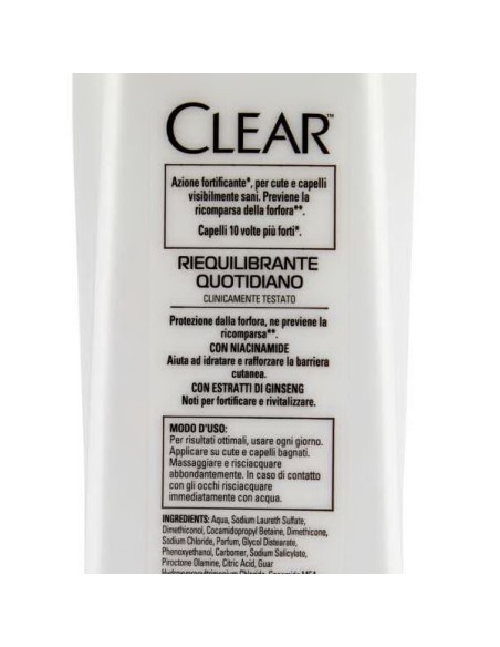 clear shampoo antiforfora - 225ml - sport - riequilibrante quotidiano: tuttocasashop.live: igiene e cura della persona