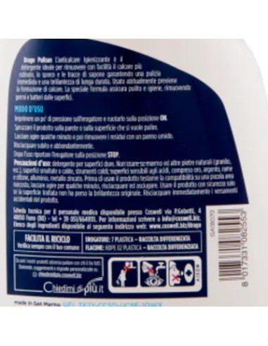 drago pulisan detergente anticalcare igienizzante spray - 600ml: tuttocasashop.live: pulizia e cura della casa