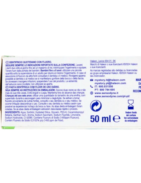 sensodyne dentifricio - 75ml - prosmalto junior 6-12 anni: tuttocasashop.live: igiene e cura della persona