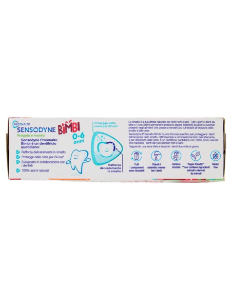 sensodyne dentifricio - 75ml - prosmalto kids 0-6 anni: tuttocasashop.live: igiene e cura della persona