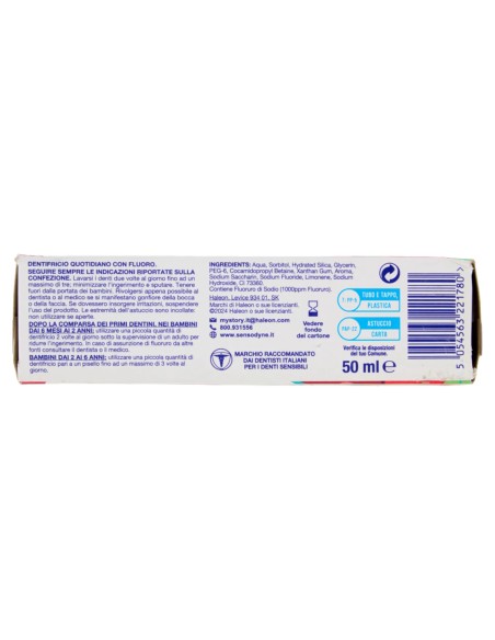 sensodyne dentifricio - 75ml - prosmalto kids 0-6 anni: tuttocasashop.live: igiene e cura della persona