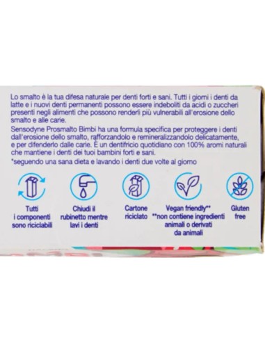 sensodyne dentifricio - 75ml - prosmalto kids 0-6 anni: tuttocasashop.live: igiene e cura della persona
