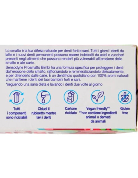 sensodyne dentifricio - 75ml - prosmalto kids 0-6 anni: tuttocasashop.live: igiene e cura della persona