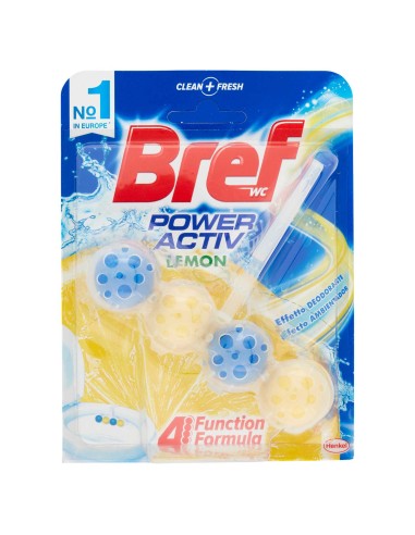 bref wc power activ - tavoletta wc deodorante 4 funzioni - 50g - limone: tuttocasashop.live: pulizia e cura della casa