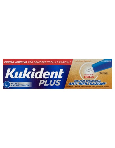 kukident plus crema adesiva - 35g - sigillo antibatterico anti-infiltrazioni: tuttocasashop.live: igiene e cura della persona
