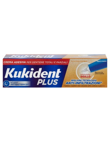 kukident plus crema adesiva - 35g - sigillo antibatterico anti-infiltrazioni: tuttocasashop.live: igiene e cura della persona