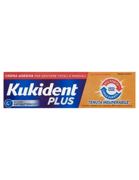 kukident plus crema adesiva - 35g - tenuta insuperabile - doppia azione: tuttocasashop.live: igiene e cura della persona