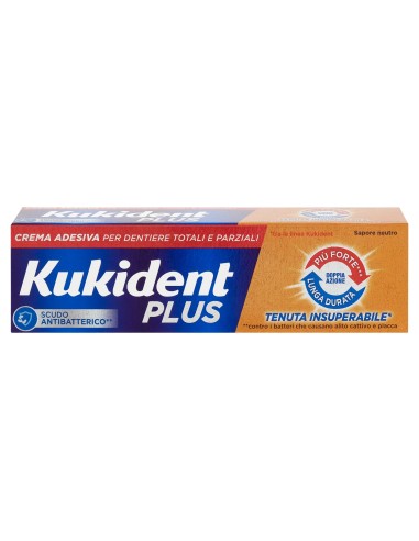 kukident plus crema adesiva - 35g - tenuta insuperabile - doppia azione: tuttocasashop.live: igiene e cura della persona