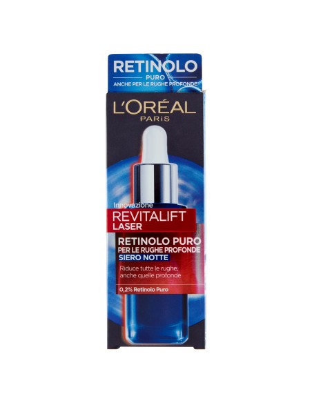 l'oreal revitalift laser retinolo puro 0.2 siero notte anti-rughe - 30ml: tuttocasashop.live: igiene e cura della persona