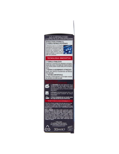 l'oreal revitalift laser retinolo puro 0.2 siero notte anti-rughe - 30ml: tuttocasashop.live: igiene e cura della persona