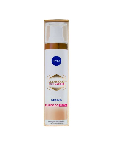 nivea luminous 630 anti-macchie fluido cc spf30 3in1 - 02 medium - 40ml: tuttocasashop.live: igiene e cura della persona