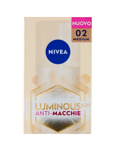 nivea luminous 630 anti-macchie fluido cc spf30 3in1 - 02 medium - 40ml: tuttocasashop.live: igiene e cura della persona