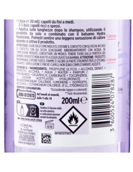 elvive wonder water hydra hyaluronic 8 secondi - 200ml - balsamo lamellare: tuttocasashop.live: igiene e cura della persona