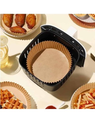 foli'air fryer 12 contenitori per friggitrice ad aria in carta forno da 20cm: tuttocasashop.live: carta & monouso