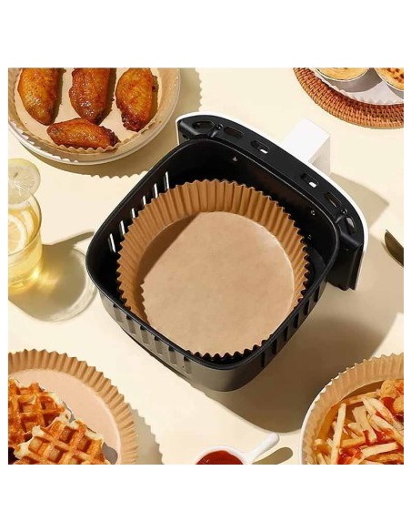 foli'air fryer 12 contenitori per friggitrice ad aria in carta forno da 20cm: tuttocasashop.live: carta & monouso