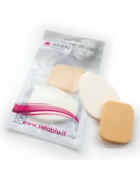setablu 2 sugnette per fondotinta - applicazione trucco - make-up: tuttocasashop.live: igiene e cura della persona