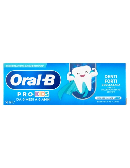 oral-b pro-kids dentifricio 50ml - denti forti e bocca sana - da 0 a 6 anni: tuttocasashop.live: igiene e cura della persona