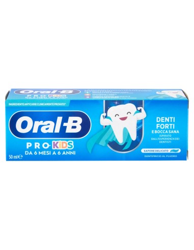 oral-b pro-kids dentifricio 50ml - denti forti e bocca sana - da 0 a 6 anni: tuttocasashop.live: igiene e cura della persona