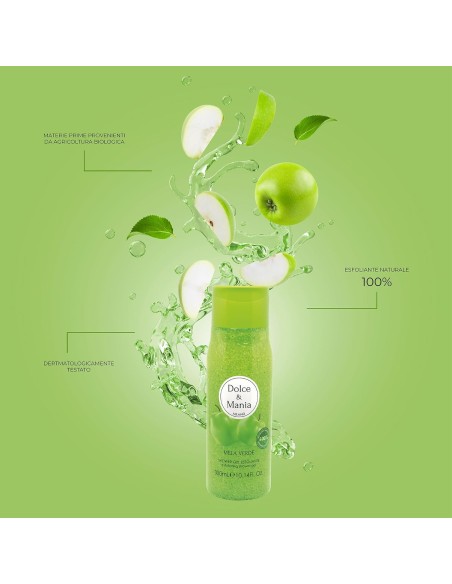 dolce & mania doccia shower gel esfoliante - 300ml - mela verde: tuttocasashop.live: igiene e cura della persona