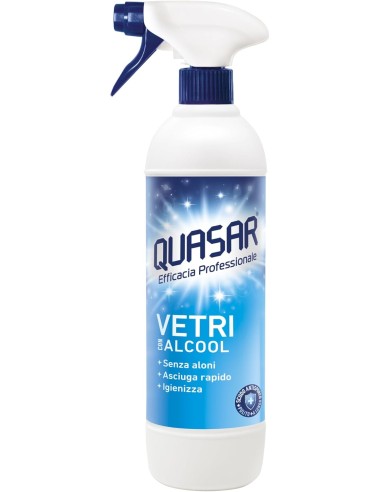 quasar vetri detergente spray - 680ml - con erogatore - con alcool: tuttocasashop.live: pulizia e cura della casa