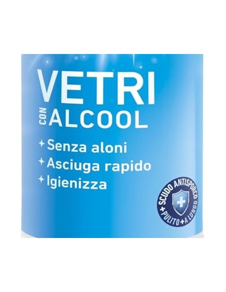 quasar vetri detergente spray - 680ml - con erogatore - con alcool: tuttocasashop.live: pulizia e cura della casa