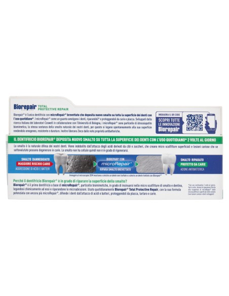biorepair dentifricio - 75ml - total protection - protezione carie e smalto: tuttocasashop.live: igiene e cura della persona
