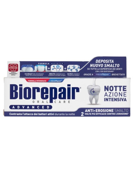biorepair dentifricio - 75ml - advanced - notte azione intensiva: tuttocasashop.live: igiene e cura della persona