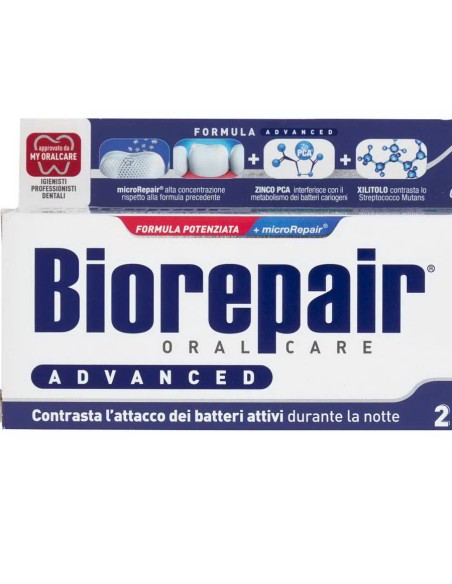 biorepair dentifricio - 75ml - advanced - notte azione intensiva: tuttocasashop.live: igiene e cura della persona