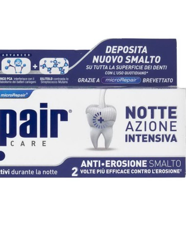 biorepair dentifricio - 75ml - advanced - notte azione intensiva: tuttocasashop.live: igiene e cura della persona