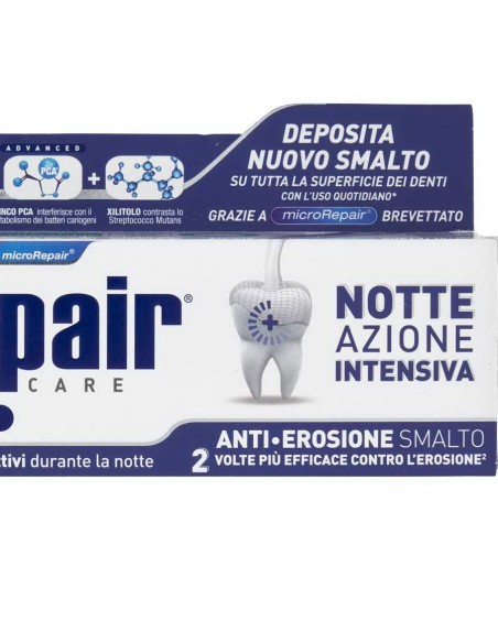 biorepair dentifricio - 75ml - advanced - notte azione intensiva: tuttocasashop.live: igiene e cura della persona