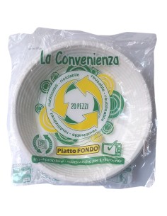 20 piatti monouso plastica bianchi extra rigidi diametro 20.5cm - fondi: tuttocasashop.live: carta & monouso