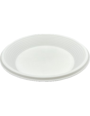 20 piatti monouso plastica bianchi extra rigidi diametro 20.5cm - fondi: tuttocasashop.live: carta & monouso