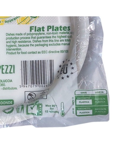 20 piatti monouso plastica bianchi extra rigidi diametro 20.5cm - piani: tuttocasashop.live: carta & monouso