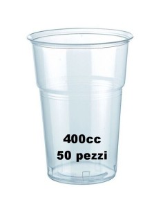 vip 50 bicchieri in plastica pp trasparenti - 400cc - birra - monouso: tuttocasashop.live: carta & monouso