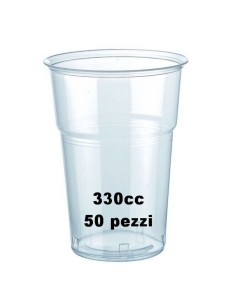 vip 50 bicchieri in plastica pp trasparenti 330cc tacca 1/2pt - birra: tuttocasashop.live: carta & monouso