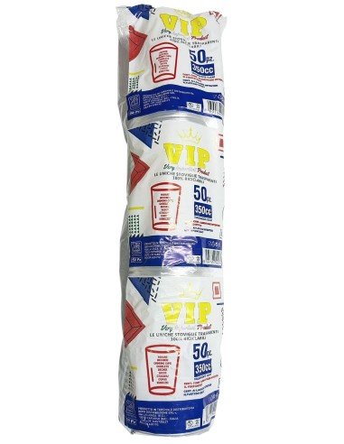 vip 50 bicchieri in plastica pp trasparenti 330cc tacca 1/2pt - birra: tuttocasashop.live: carta & monouso