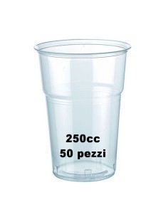 vip 50 bicchieri in plastica pp trasparenti - 250cc - birra - monouso: tuttocasashop.live: carta & monouso