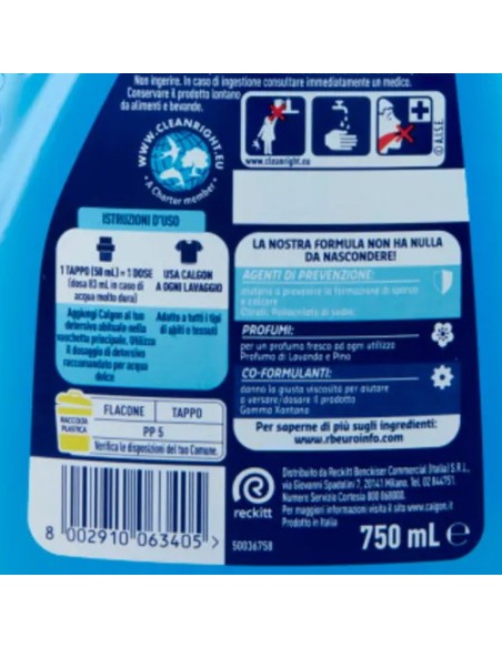 calgon gel 4 in 1 anticalcare per lavatrici - 750ml: tuttocasashop.live: prodotti per bucato e tessuti