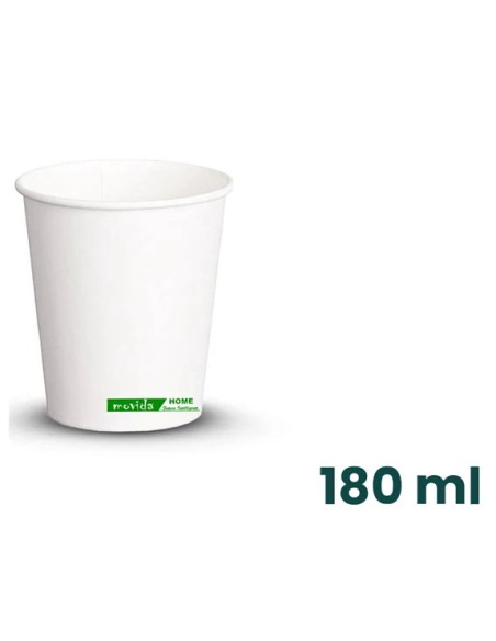 movida bicchieri in cartoncino - 180ml - 50 pezzi - bianco: tuttocasashop.live: carta & monouso