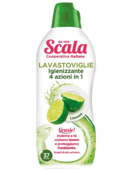 scala detersivo gel per lavastoviglie - 37 lavaggi 750ml - limone: tuttocasashop.live: pulizia e cura della casa