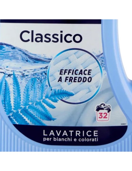 felce azzurra detersivo lavatrice liquido - 32 lavaggi - 1595ml - classico: tuttocasashop.live: prodotti per bucato e tessuti