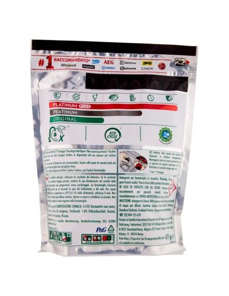 fairy platinum all in one detersivo per lavastoviglie - 45 capsule - lemon: tuttocasashop.live: pulizia e cura della casa