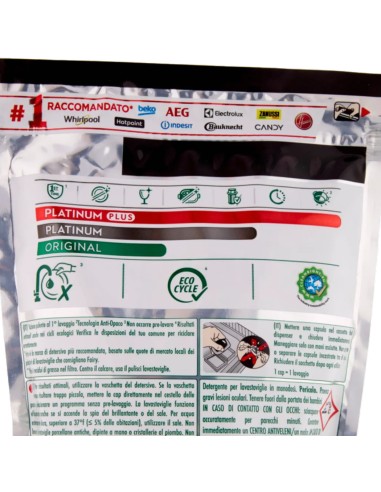 fairy platinum all in one detersivo per lavastoviglie - 45 capsule - lemon: tuttocasashop.live: pulizia e cura della casa