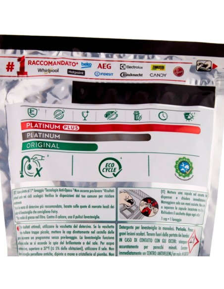 fairy platinum all in one detersivo per lavastoviglie - 45 capsule - lemon: tuttocasashop.live: pulizia e cura della casa