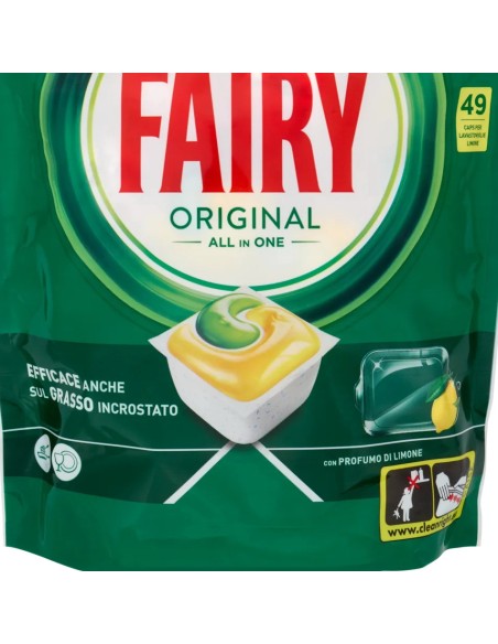 fairy all in one detersivo per lavastoviglie - 49 capsule - lemon: tuttocasashop.live: pulizia e cura della casa